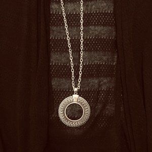 Silvertone Necklace, long (30")
